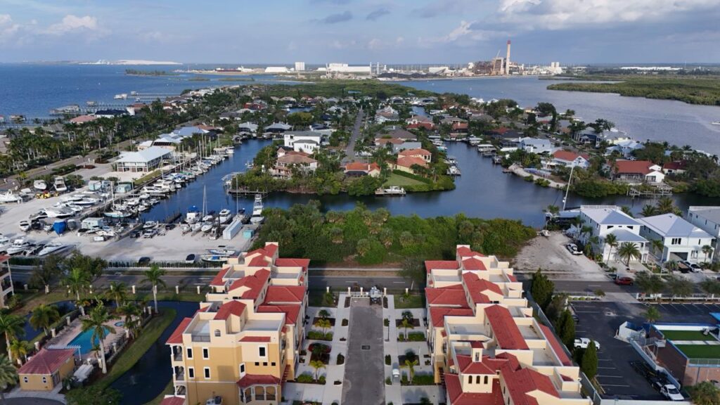 HOA fines Florida - aerial view of residential HOA community